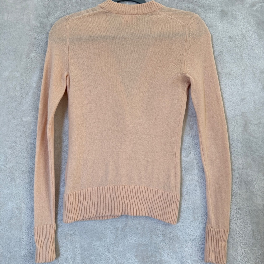 Tory Burch Simone 100% Cashmere Cardigan Womens XXS Pink Quiet Luxury Old Money - Picture 5 of 9